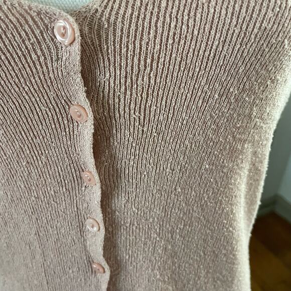 Vintage Express Size L 100% Pure Silk Sweater Tank Swank Top - Picture 3 of 4